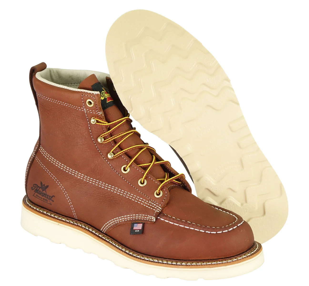 Thorogood American Heritage 6-inch Moc Toe Work Boots - Tobacco - Image 6
