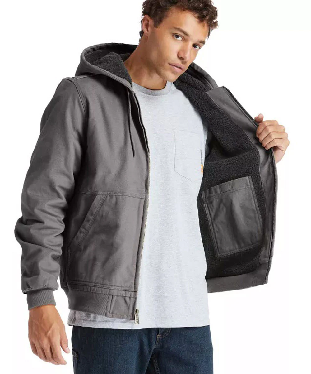 Timberland PRO Men's Gritman Lined Hooded Jacket - Pewter - Image 3